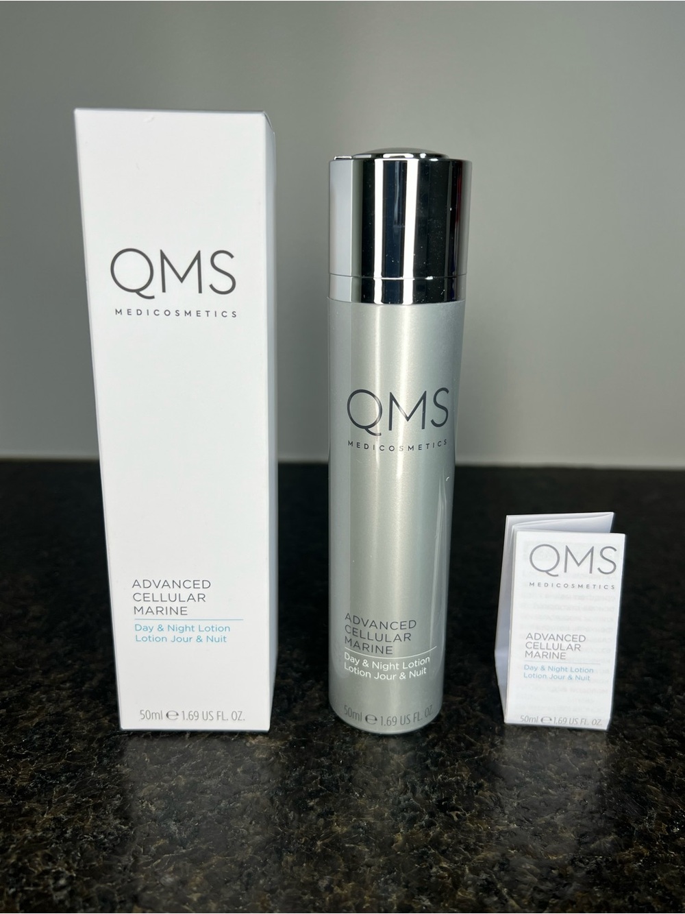 QMS Medicosmetics Advanced Cellular Marine Day & Night Lotion 1.69 Oz-OPEN BOX